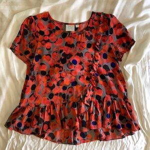100% silk HD in Paris Anthropologie top size 0